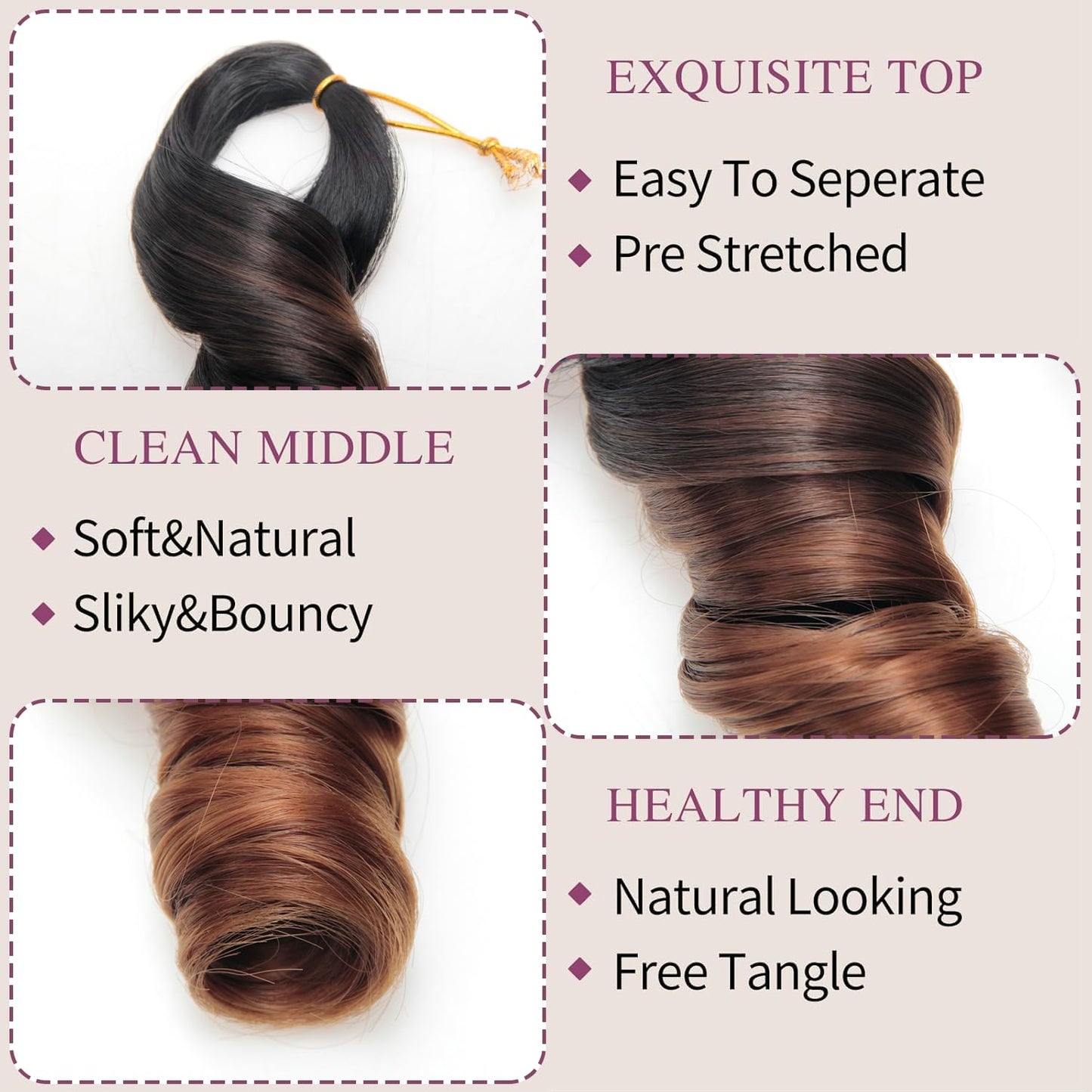 French Curl Braiding Hair Curly Hair Extension,Soft texture,Gorgeous curl pattern,Versatile styling,More color options,Great value,Perfect for any occasion