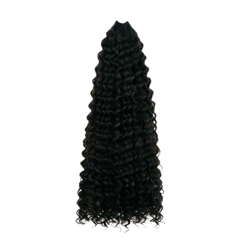 Feather Crochet Water Wave 18" Invisible Seamless Feather Hair Extensions with Lightweight Protein Fiber
