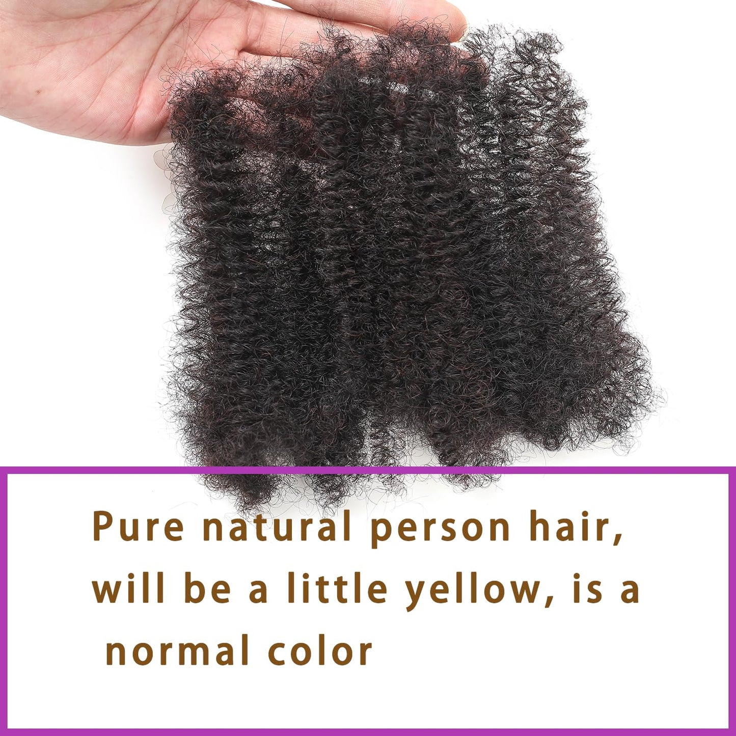 Afro Kinkys Bulk Human Hair for Dreadlock Extensions Repair Loc Twist Braiding