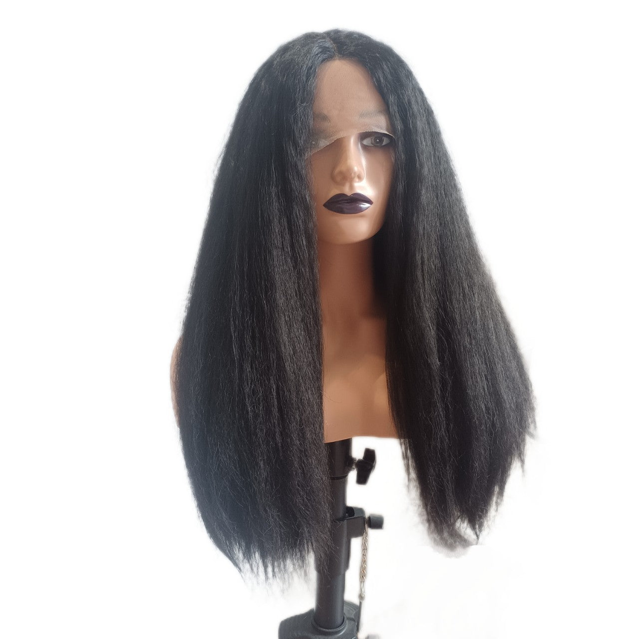 European and American wig with artificial hair for long hair. Yaki protein synthetic fiber lace wig headpiece. Wig manufacturer. Wholesale at low price. In stock.