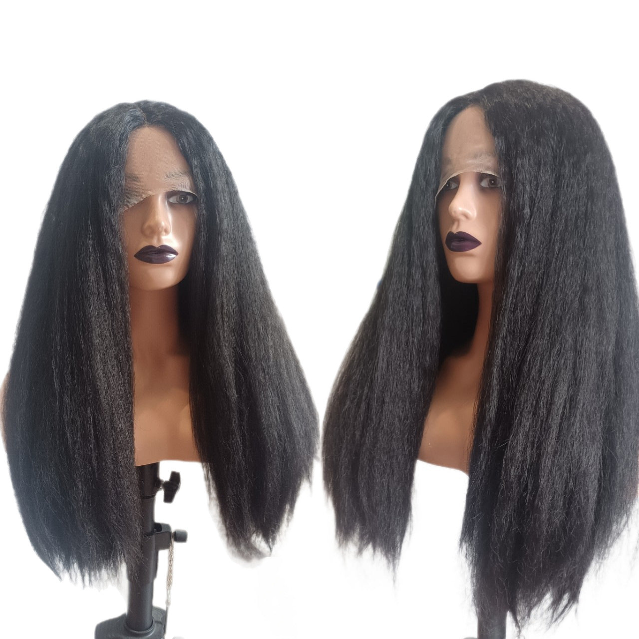 European and American wig with artificial hair for long hair. Yaki protein synthetic fiber lace wig headpiece. Wig manufacturer. Wholesale at low price. In stock.