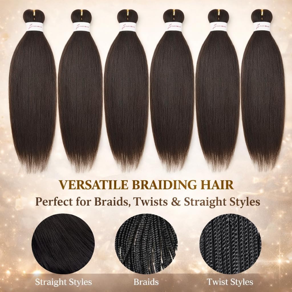 Braiding Hair 24 Inch 6 Packs For Knotless Braids 4#