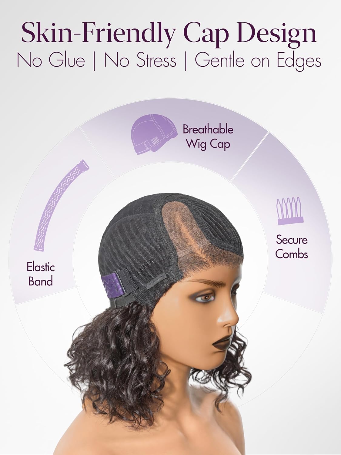 Human Hair Water Wave Pixie Cut Short Curly Wigs HD Lace | Glueless Lace Front 12 Inches Pre Cut Plucked HD Lace Short Wig