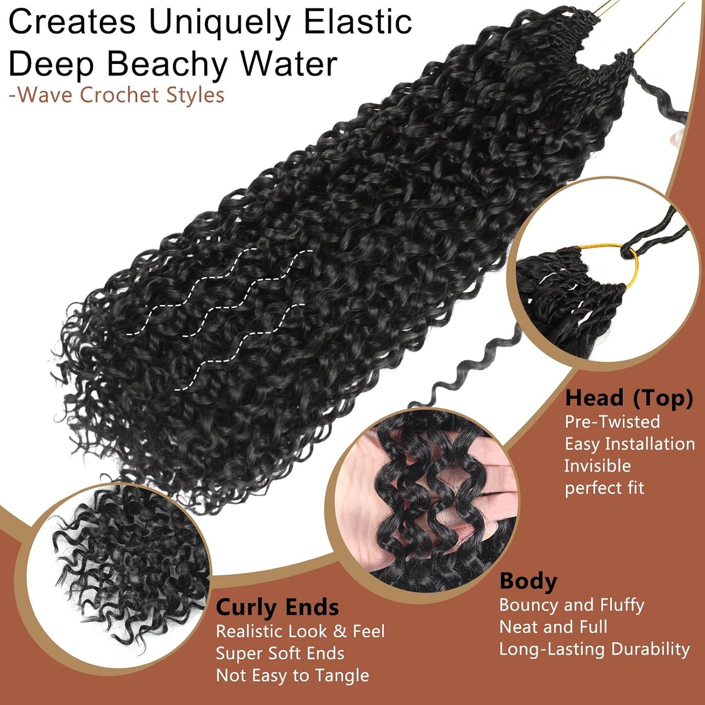 Curly Crochet Hair 16 in Gogo Curl Crochet Hair For Black Women